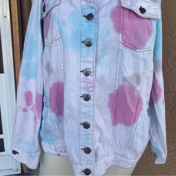 Street Blues Tie Dye Button Down Jacket (3X) - Picture 7 of 12